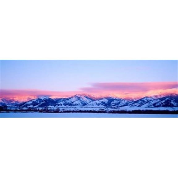 Panoramic Images PPI87230 Bridger Mountains Sunset Montana Poster Print by Panoramic Images, 37 x 12