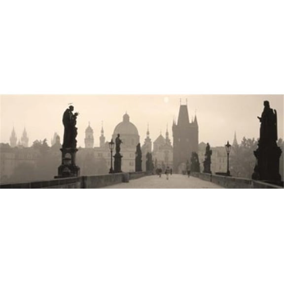 Panoramic Images PPI87320S Charles Bridge Prague Czech Republic Poster Print, 18 x 6