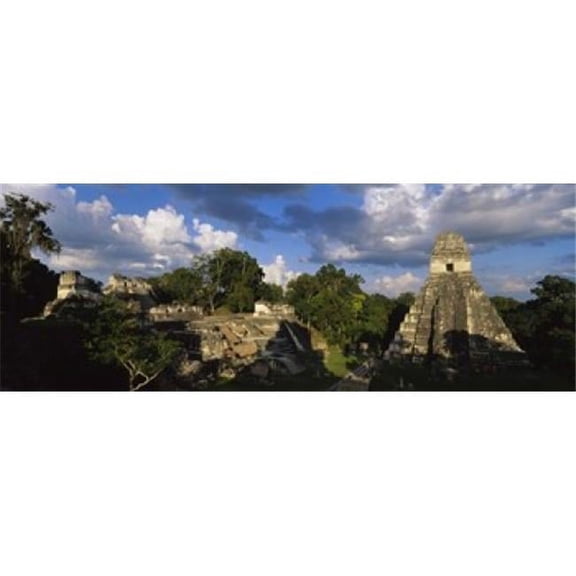 Panoramic Images PPI91341S Ruins of An Old Temple Tikal Guatemala Poster Print, 18 x 7