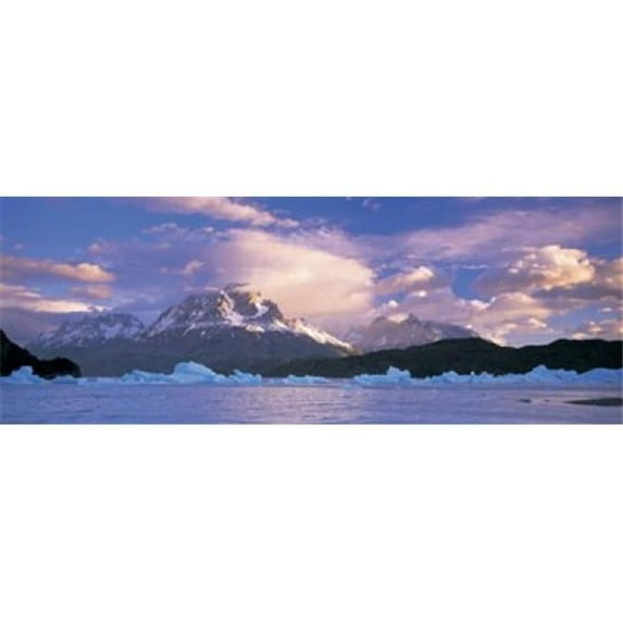 Panoramic Images PPI91578L Cloudy sky over mountains  Lago Grey  Torres del Paine National Park  Patagonia  Chile Poster Print by Panoramic Images - 36 x 12