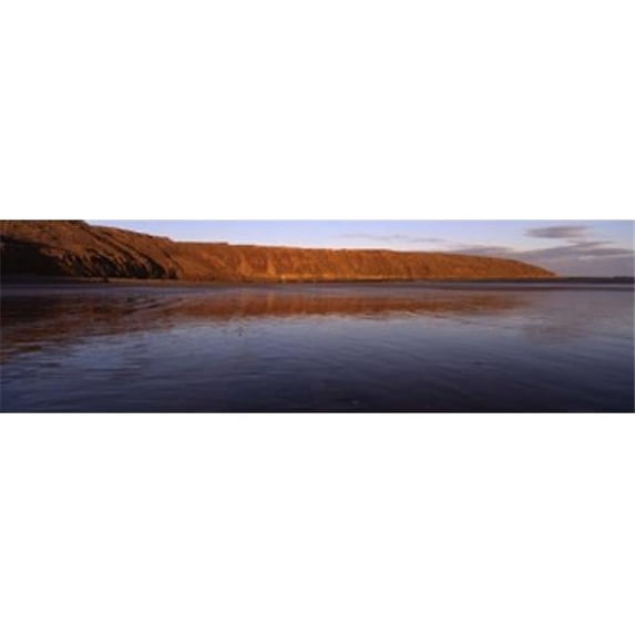 Panoramic Images PPI91942L Reflection Of A Hill In Water Filey Brigg Scarborough England United Kingdom Poster Print by Panoramic Images - 36 x 12