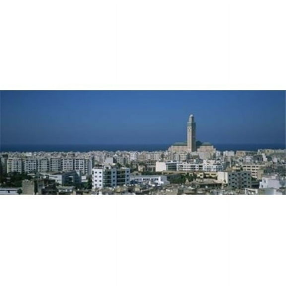Panoramic Images PPI95076S High Angle View of A City Casablanca Morocco Poster Print, 18 x 7
