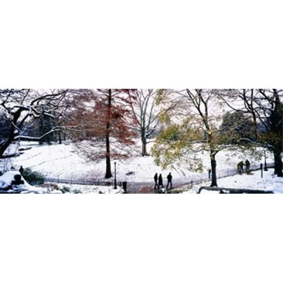 Panoramic Images PPI95584L High angle view of a group of people in a park Central Park Manhattan New York City New York USA Poster Print by Panoramic Images - 36 x 12