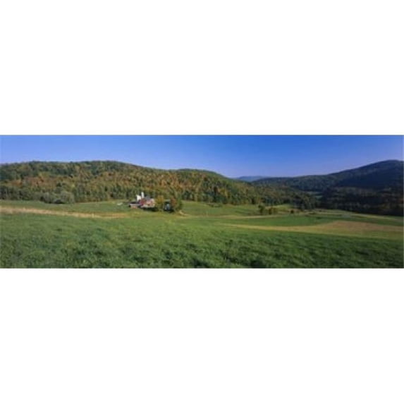 Panoramic Images PPI99422L Farmhouse in a field Vermont USA Poster Print by Panoramic Images - 36 x 12