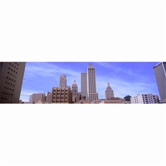 Panoramic Images Parking lot at downtown Tulsa Oklahoma USA Poster Print by Panoramic Images - 36 x 12