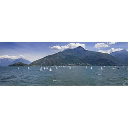 Panoramic Images Sailboats in the lake Lake Como Como Lombardy Italy Poster Print by Panoramic Images - 36 x 12