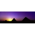 thumbnail image 1 of Panoramic Images  Silhouette of pyramids at dusk Giza Egypt Poster Print by Panoramic Images - 36 x 12, 1 of 1