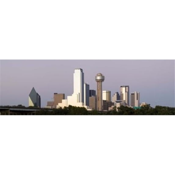 Panoramic Images Skyscrapers in a city Reunion Tower Dallas Texas USA Poster Print by Panoramic Images - 36 x 12