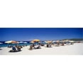 thumbnail image 1 of Panoramic Images  Tourists on the beach Porto Carras Sithonia Chalkidiki Greece Poster Print by Panoramic Images - 36 x 12, 1 of 1