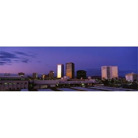Panoramic Images USA Arizona Phoenix Skyline at dusk Poster Print by Panoramic Images