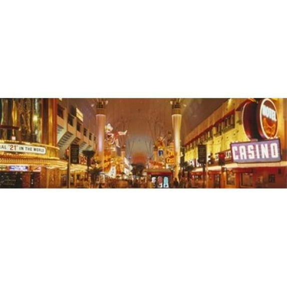 Panoramic Images USA Nevada Las Vegas night Poster Print by Panoramic Images - 36 x 12