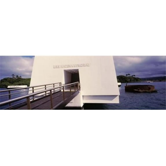 Panoramic Images USS Arizona Memorial Pearl Harbor Honolulu Hawaii USA Poster Print by Panoramic Images - 36 x 12