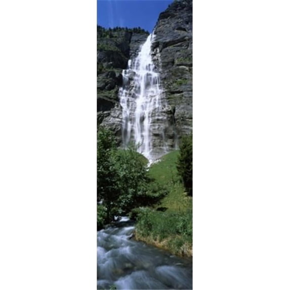 Panoramic Images PPI126150L Waterfall in a forest Murrenbach Falls Lauterbrunnen Valley Bernese Oberland Berne Canton Switzerland Poster Print by Panoramic Images - 12 x 36