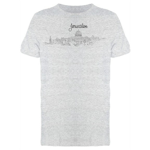 Panoramic Jerusalem City T-Shirt Men -Image by Shutterstock, Male Medium