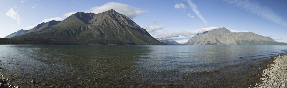 Panoramic Of Kathleen Lake Including The Kings Throne Mountain In Kluane National Park Near Haines Junction Yukon Canada Summer Canvas Art - Ray Bulson Design Pics (39 x 11)