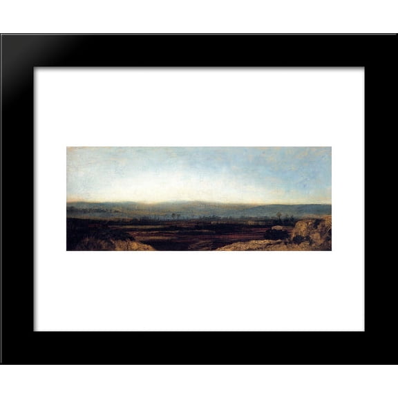 Panoramic Landscape on the Outskirts of Paris 20x24 Framed Art Print by Theodore Rousseau