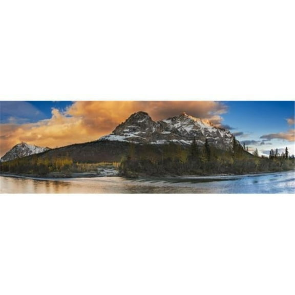 Panoramic Scenic of Mt Sukakpak At Sunset Along The Middle Fork of The Koyukuk River in The Brooks Range Arctic Alaska 4 Poster Print by Carl Johnson, 44 x 14 - Large
