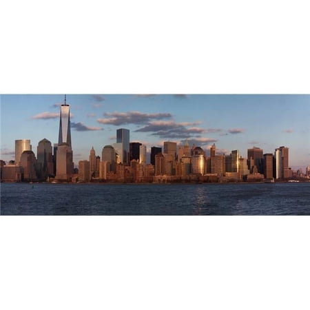 Panoramic View of New York City Skyline On Water Featuring One World Trade Center - 1Wtc Freedom Tower New York City New York USA City New York USA Poster Print - 36 x 12