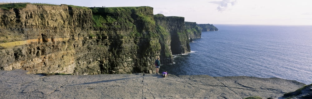 Panoramic View Of Cliffs Cliffs Of Moher County Clare Republic Of Ireland Canvas Art - The Irish Image Collection Design Pics (35 x 11)