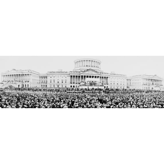 Panoramic View Of The Inauguration Of President Herbert Hoover (1874-1964) History (36 x 24)