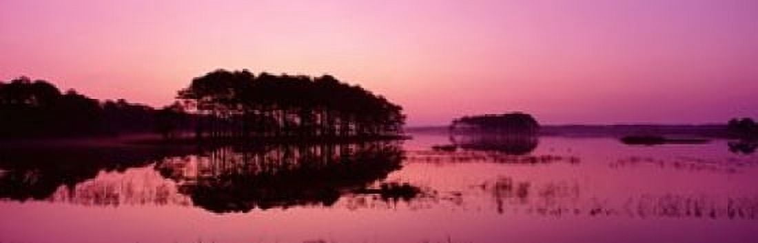 Panoramic View Of The National Forest During Sunset Chincoteague National Wildlife Refuge Virginia USA Canvas Art - Panoramic Images (18 x 6)