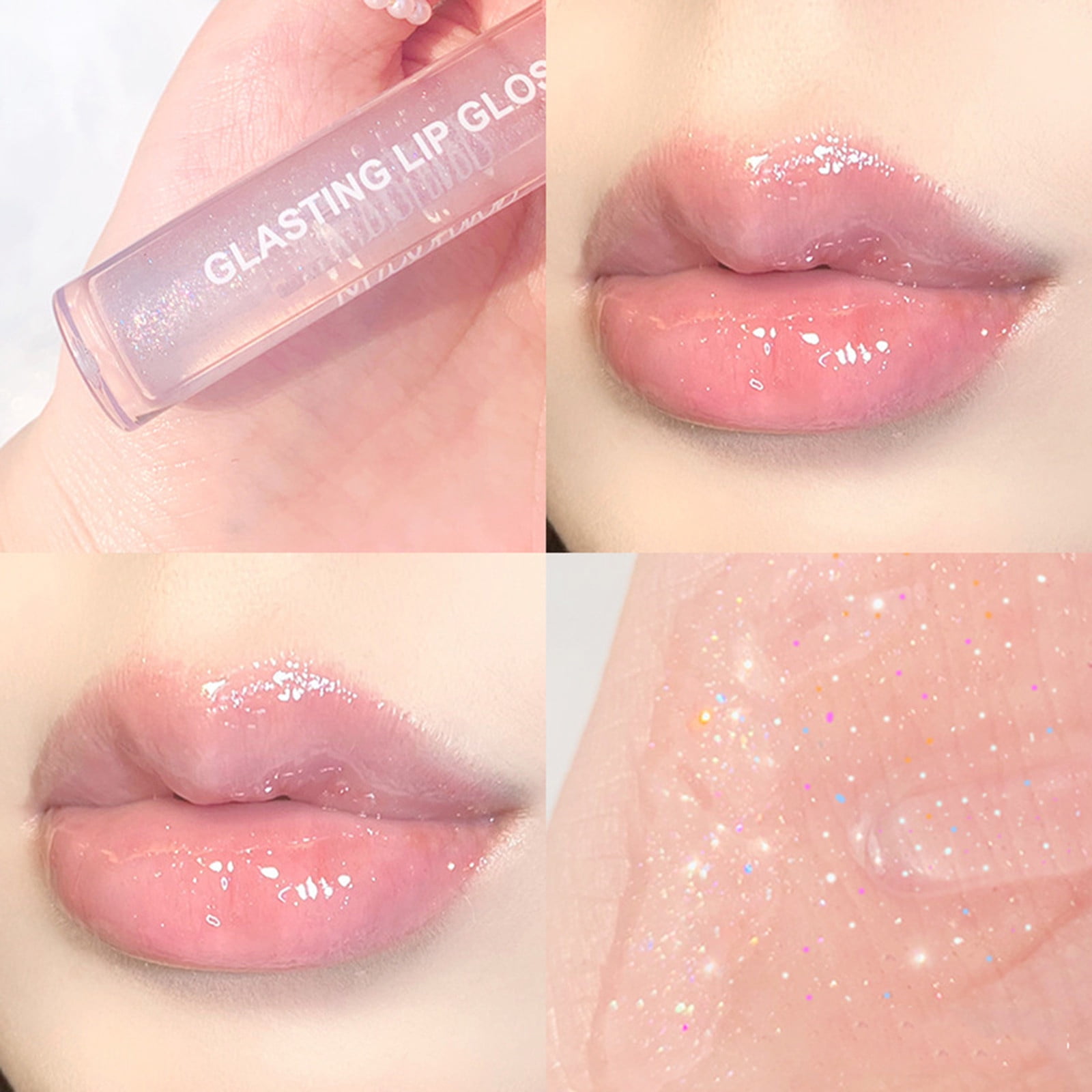 Glow in The Dark Makeup for Little Girls Makeup Products Clear Lip Gloss Lot Passion Fruit Lip Gloss Make up for Teens Natural Glitter Lip Gloss Lip Gel Pads Hydrating Lip Gloss Plumper Lip Gloss Gel