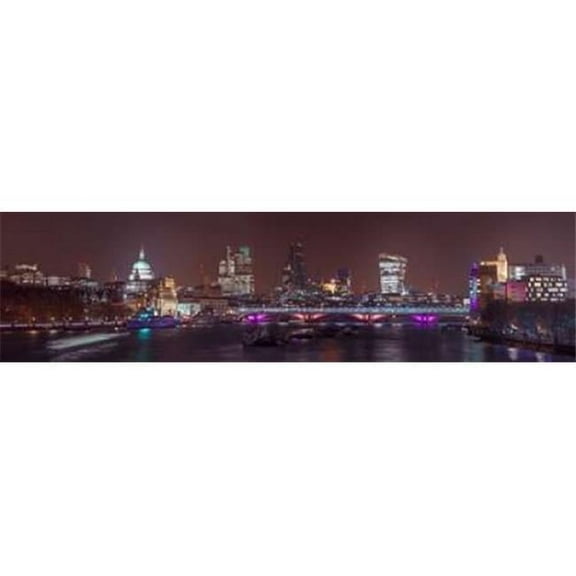 Panoramic View of London Skyline Poster Print by Assaf Frank, 12 x 36 - Large