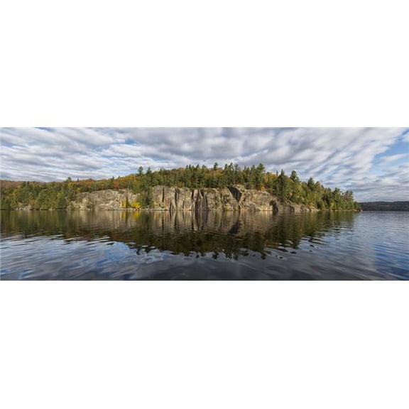 Panoramic View of The Cliffs in Rock Lake in Autumn Algonquin Park - Ontario Canada Poster Print - 44 x 16 in. - Large
