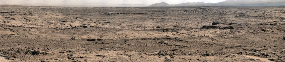 Panoramic mosaic of Mars showing a site called Rocknest Canvas Art - Stocktrek Images (60 x 14)