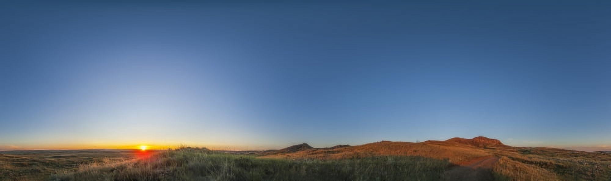 Panoramic sunset at Grasslands National Park Canada Canvas Art - Alan DyerStocktrek Images (51 x 16)