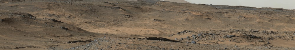 Panoramic view of Amargosa Valley on planet Mars Canvas Art - Stocktrek Images (68 x 12)