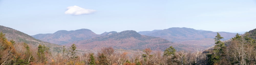 Panoramic view of Crawford Notch State Park in White Mountains of New Hampshire New England Canvas Art - Panoramic Images (27 x 9)
