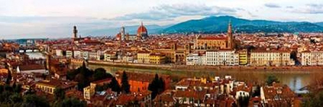 Panoramic view of Florence Canvas Art - Vadim Ratsenskiy (8 x 24)