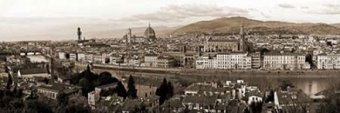 Panoramic view of Florence Canvas Art - Vadim Ratsenskiy (8 x 24)