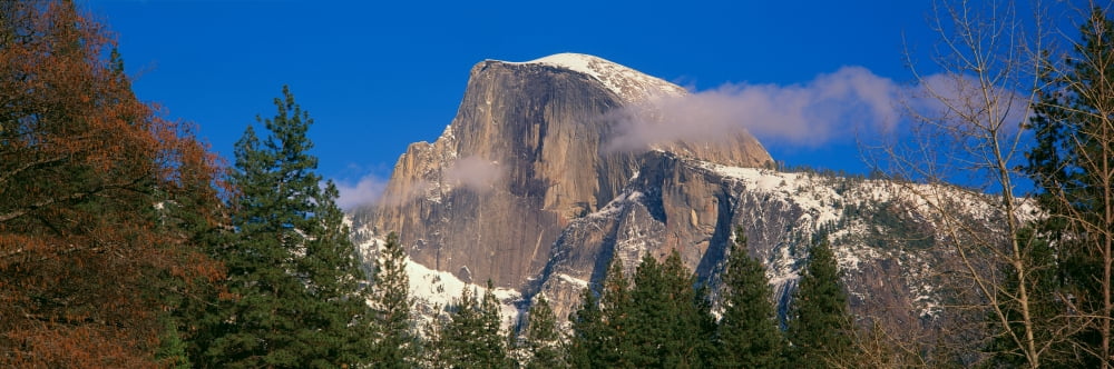Panoramic view of Half Dome in Yosemite Valley National Park California Canvas Art - Panoramic Images (36 x 12)