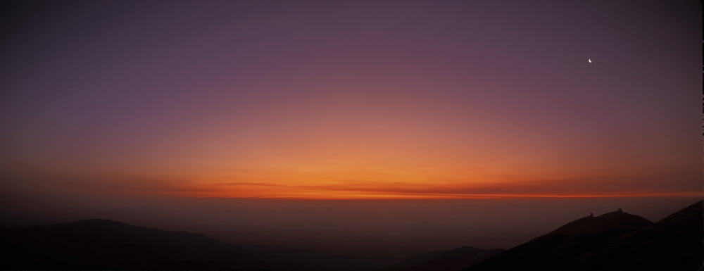 Panoramic view of Las Campanas Observatory at twilight Chile Canvas Art - Alan DyerStocktrek Images (45 x 18)