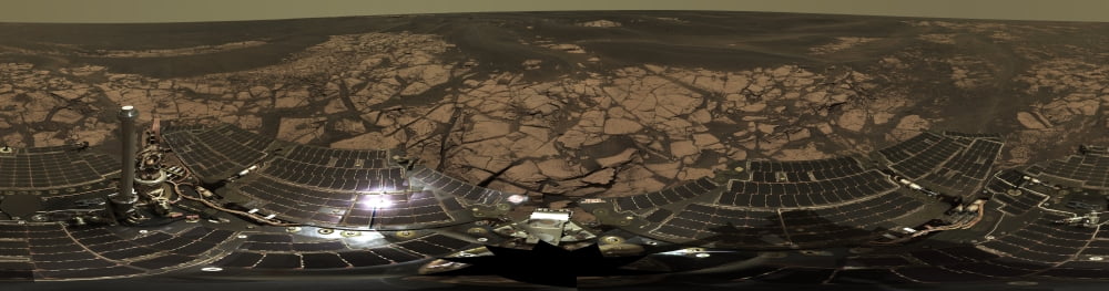 Panoramic view of Mars Canvas Art - Stocktrek Images (55 x 15)