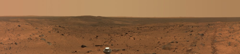 Panoramic view of Mars Canvas Art - Stocktrek Images (60 x 14)