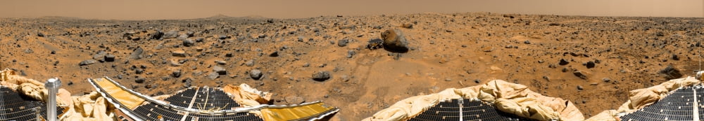 Panoramic view of Mars Canvas Art - Stocktrek Images (68 x 12)