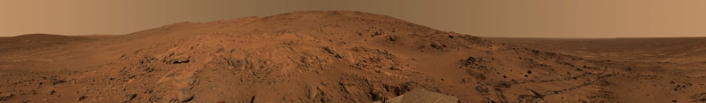 Panoramic view of Mars Canvas Art - Stocktrek Images (74 x 11)