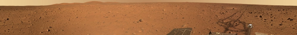 Panoramic view of Mars Canvas Art - Stocktrek Images (83 x 10)