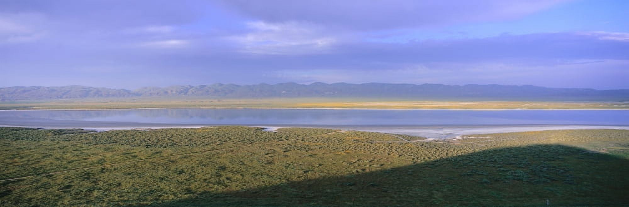 Panoramic view of Soda Lake at sunset in Carrizo Plain National Monument San Luis Obispo County California Canvas Art - Panoramic Images (27 x 9)