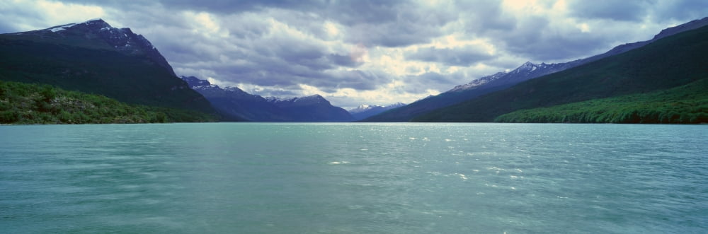 Panoramic view of Ushuaia Tierra del Fuego National Park and Andes Mountains Argentina Canvas Art - Panoramic Images (36 x 12)