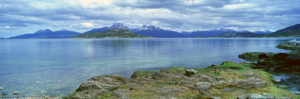 Panoramic view of Ushuaia Tierra del Fuego National Park and Andes Mountains Argentina Canvas Art - Panoramic Images (36 x 12)