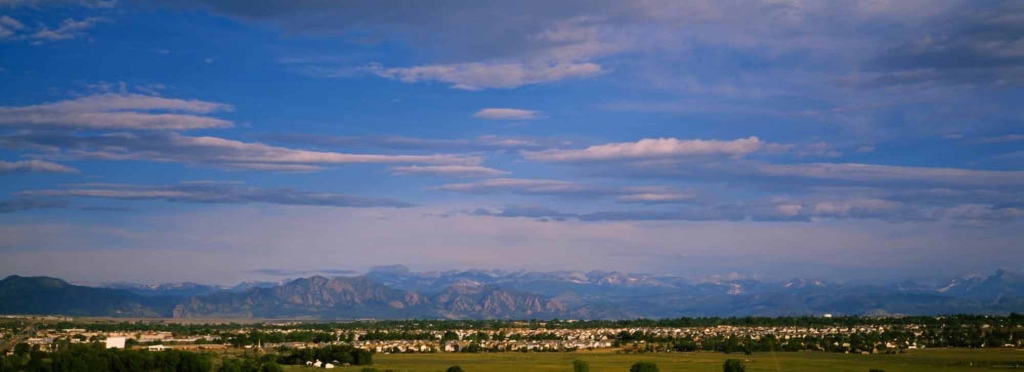 Panoramic view of rocky mountains thirty miles outside of Boulder Colorado USA Canvas Art - Panoramic Images (27 x 9)
