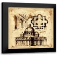 thumbnail image 1 of Panossian, Paul 20x20 Black Modern Framed Museum Art Print Titled - Architectorum No. 3, 1 of 5