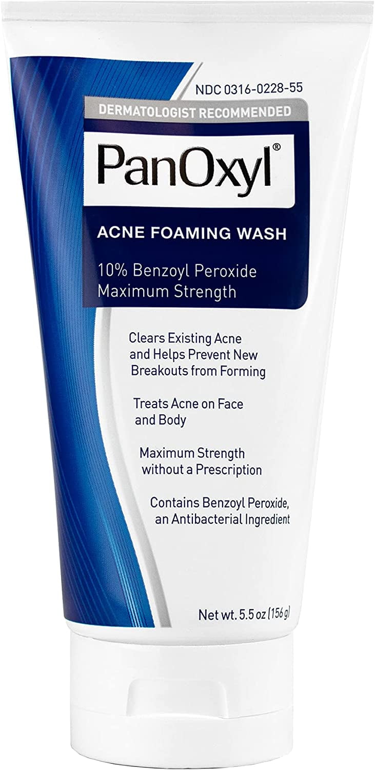Panoxyl Acne Foaming Face Wash Benzoyl Peroxide Max Strength 5.5oz 3 Pack