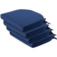 thumbnail image 1 of Panpaddle Outdoor Seat Pads Seat Cushions 4-Piece Solid Waterproof Patio Seat Chair Cushions 17"X16"X2" Rounded Square Patio Cushions, Navy Blue, Set of 4, 1 of 10