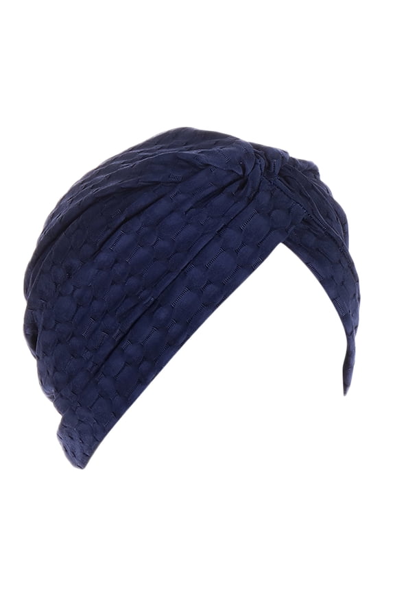 Panpant Skullcap, Women Turbans Knot Pre Tied Bonnet Cap Headwraps Hats Navy One Size