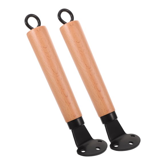 Pans Fry 2 Pcs Cookware Accessories Beech Wood Wok Handle Non Stick Universal Stainless Steel